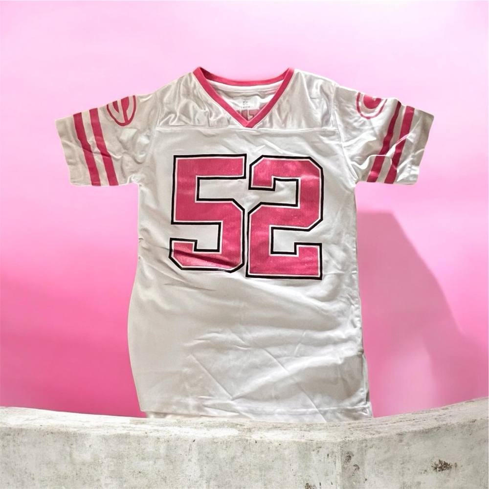 NFL Kids Pink and White Number 52 Jersey 538